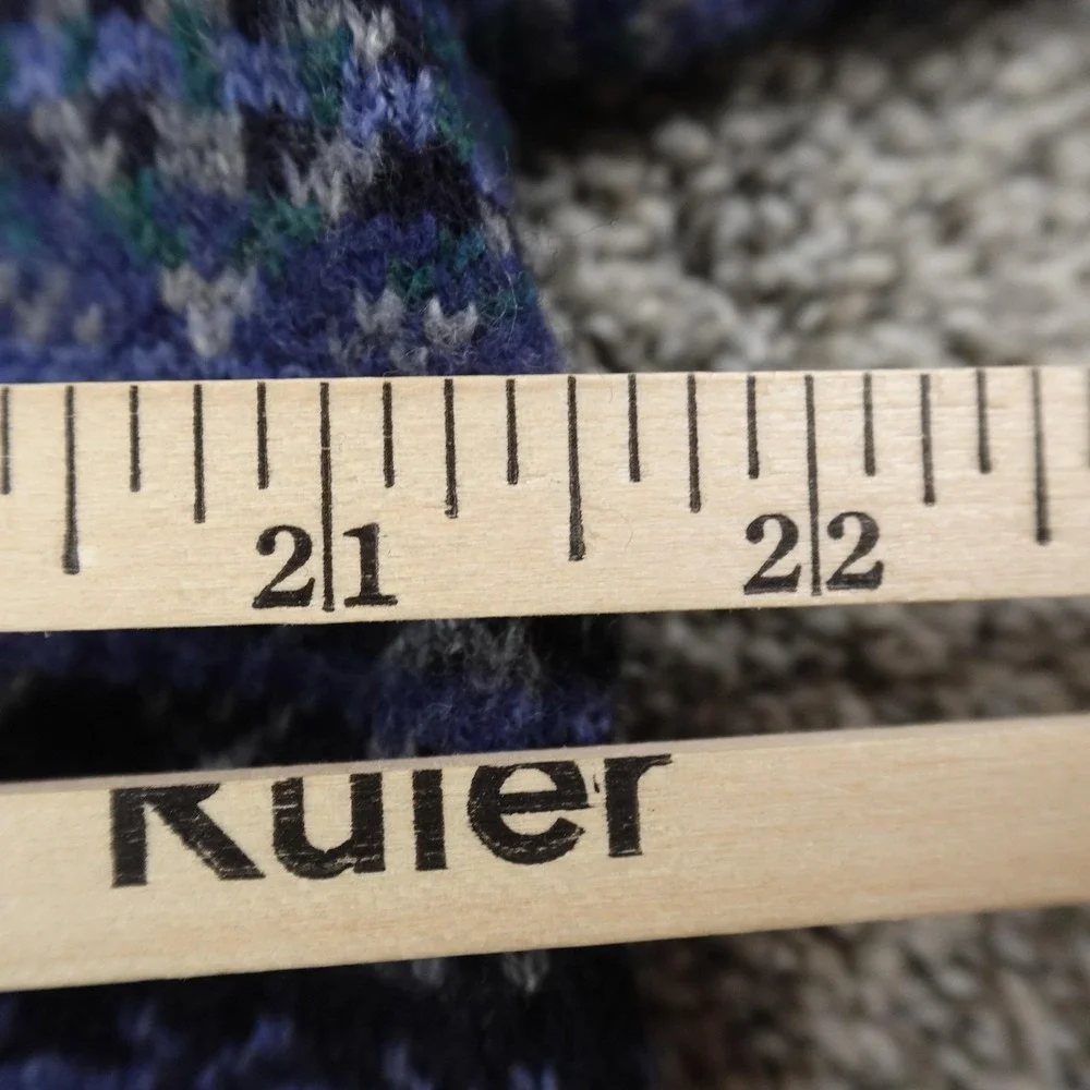 NEW J Crew Sweater Mens M Blue Nordic Fair Isle Lambswool Knit Crewneck Pullover